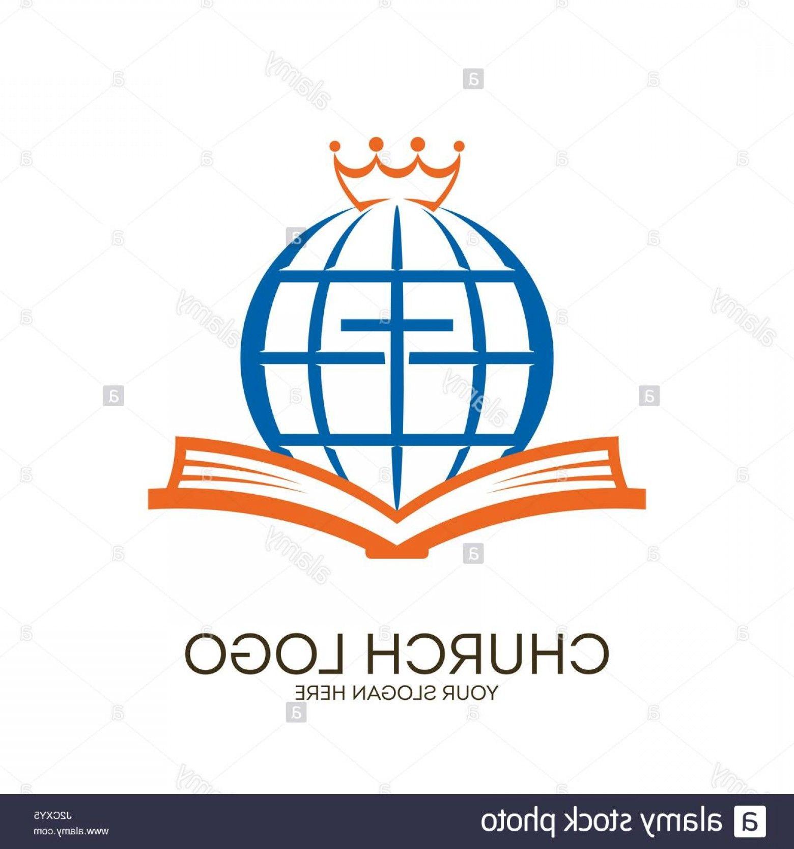 Cross and Globe Logo - Stock Photo Church Logo Christian Symbols Bible Cross Globe And ...