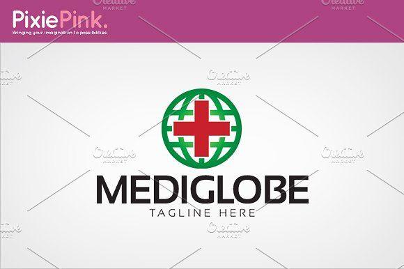 Cross and Globe Logo - Medi Globe Logo Template Logo Templates Creative Market