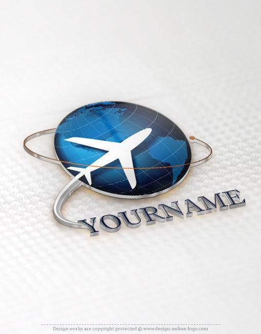 Cross and Globe Logo - Exclusive Design: Plane Globe logo + FREE Business Card