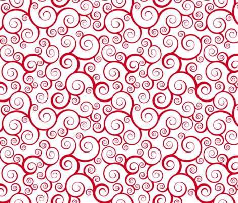 Red White Circle Swirl Logo - Fancy Swirls Red on White wallpaper