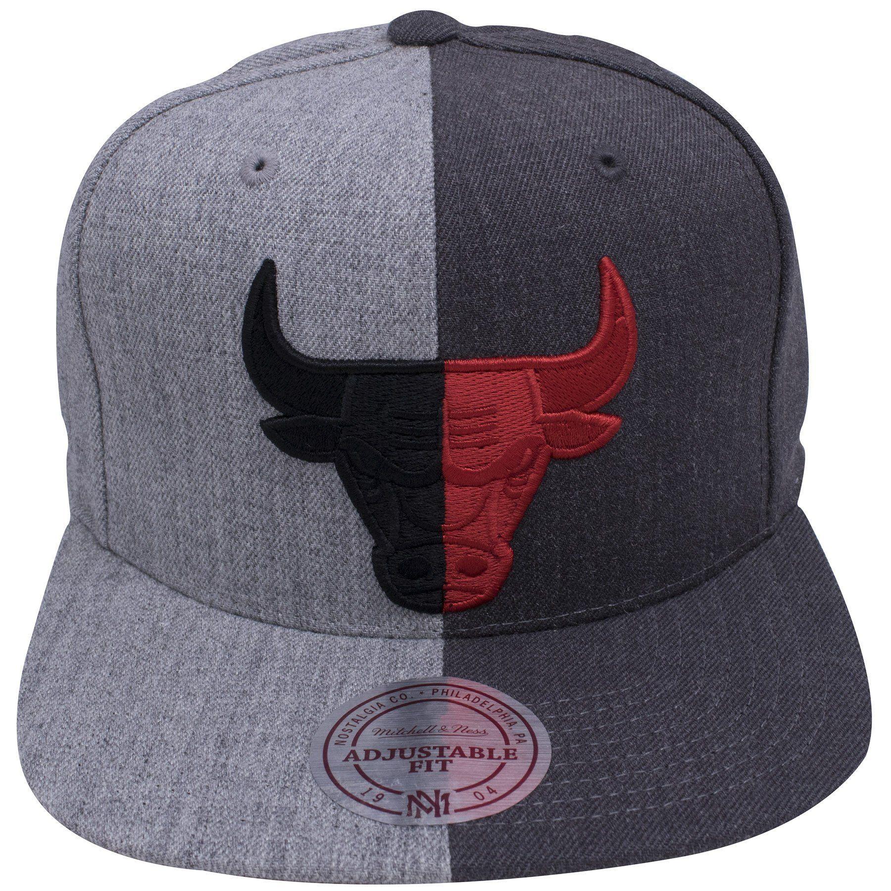 Two Red Bulls Logo - Chicago Bulls Two Tone Black and Red Heather Gray Snapback Hat – Cap ...