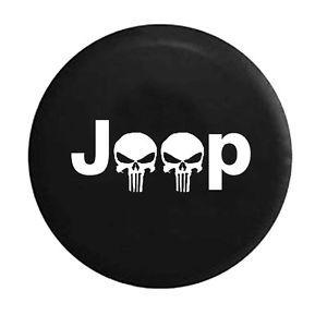 Cool Jeep Logo - R15 Cool Skulls Logo Spare Tire Cover Soft Case Spare Wheel Tyre