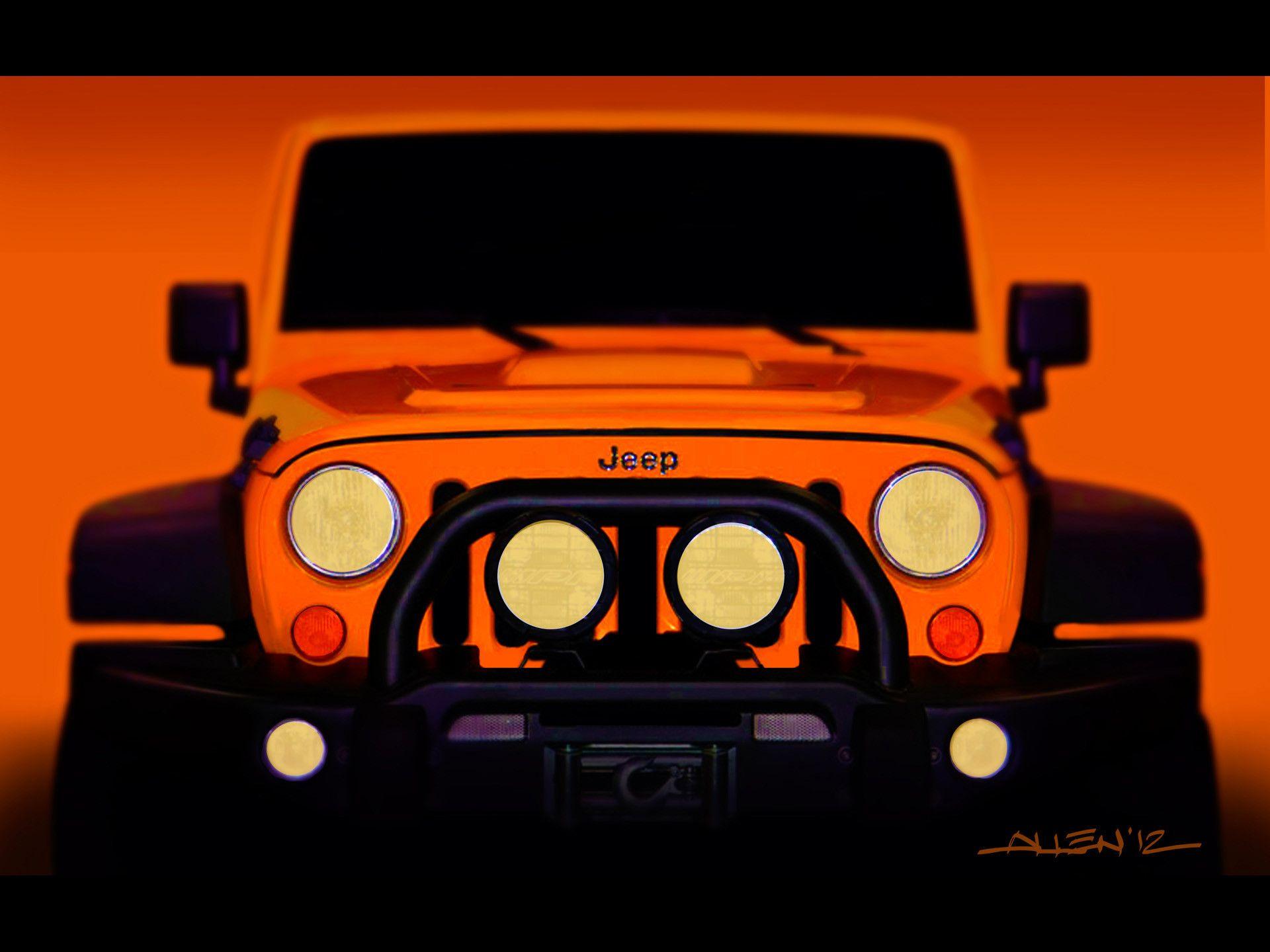 Orange Jeep Logo - Jeep Logo Wallpaper ·①