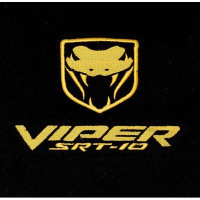 Yellow Dodge Logo - Dodge viper SRT-10 Floor Mats (Black 2003-2008)