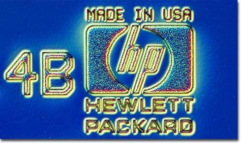 Hp Usa Logo - Molecular Expressions: The Silicon Zoo - The Hewlett-Packard Logo