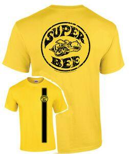Yellow Dodge Logo - Yellow Dodge MOPAR Super Bee Emblem Logo T-Shirt HEMI Charger Dart ...