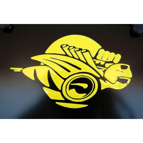Yellow Dodge Logo - Dodge Ram Rumble Bee Satin Black License Plate Tag - Yellow