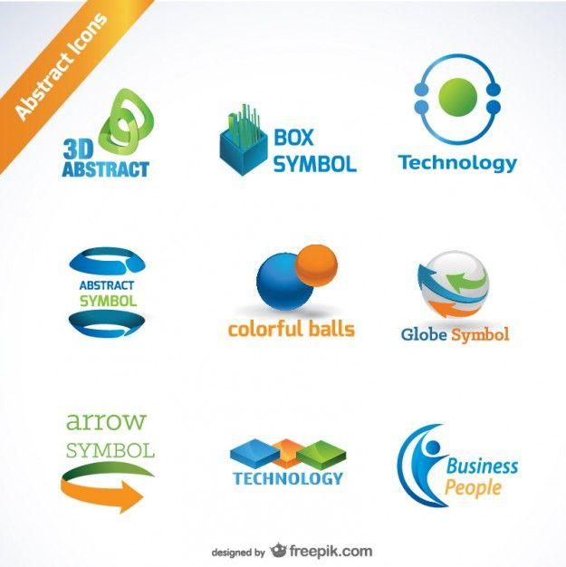 Blue and Orange Circle People Logo - Abstract icons for logos in orange blue and green Vector | Free Download