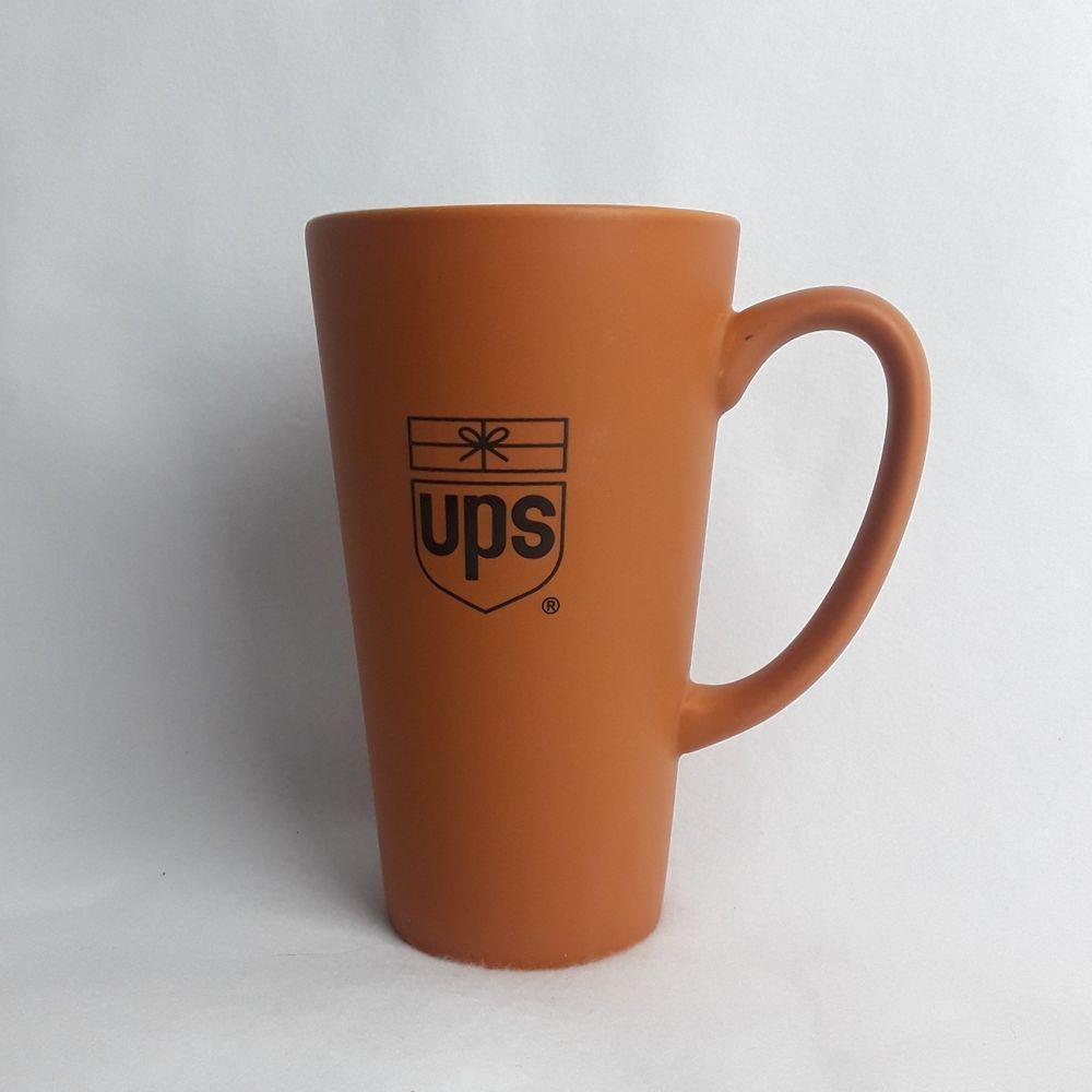 Rust Colored Logo - Tall UPS United Parcel Service Brown Logo on Rust Colored Coffee