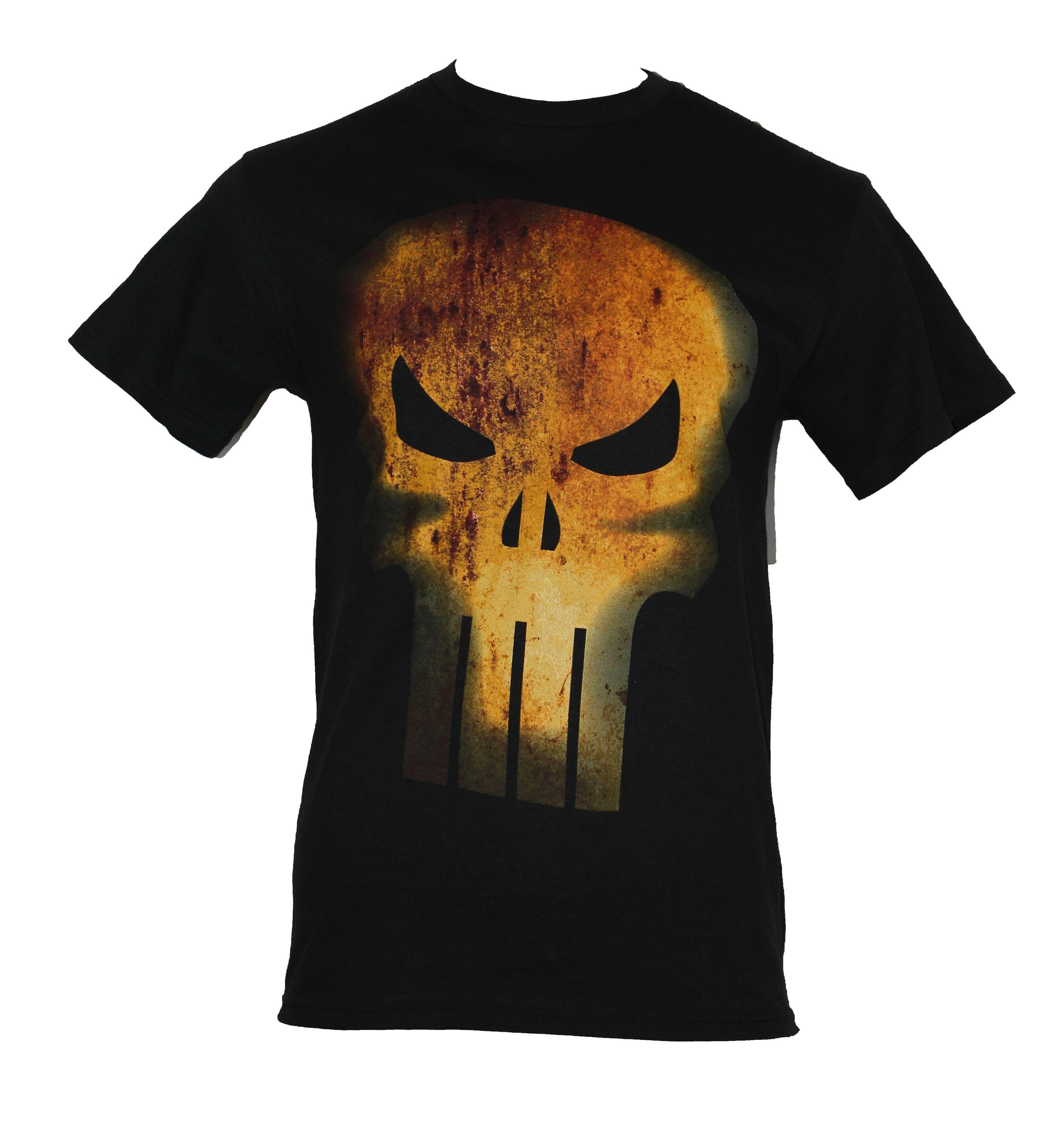 Rust Colored Logo - IMPB The Punisher (Marvel Comics) Mens T-Shirt - Giant Rust Colored ...
