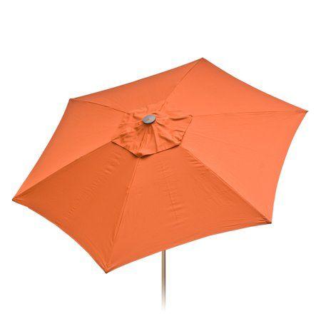 Rust Colored Logo - Doppler 8 foot Market Patio Outdoor Umbrella Rust Colored