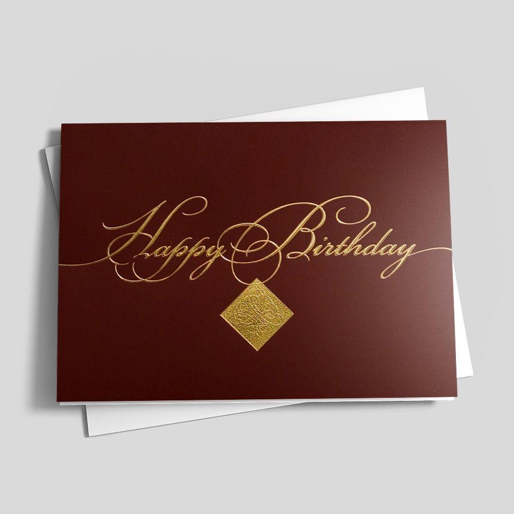 Filagree Company Logo - Gold Filigree Birthday Card - Birthday Greeting Cards by CardsDirect