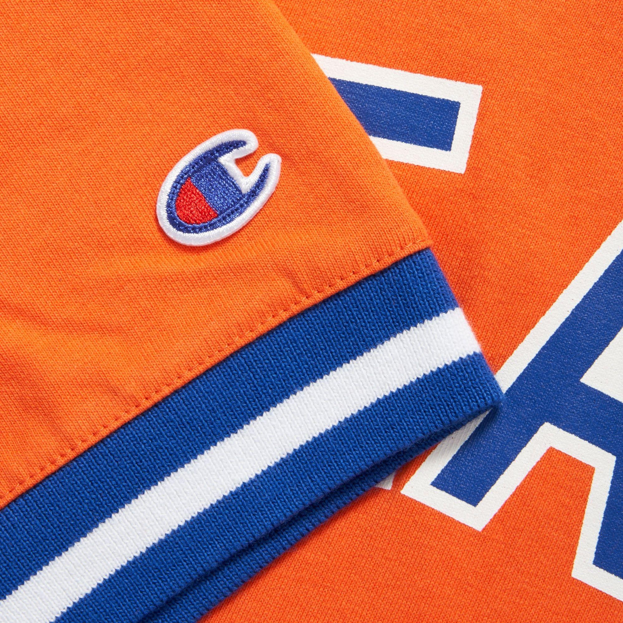 Orange and Blue Baseball Logo - Champion x Beams Baseball Jersey