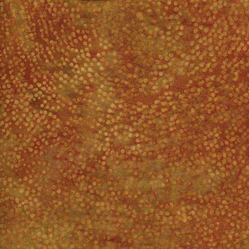 Rust Colored Logo - Batik Rust Colored Dots on Gold and Yellow I 121417033
