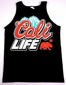 Cali Life Logo - CALI LIFE Tank Top T-shirt Beer Logo Parody 100% Cotton Men S,M,L,XL ...
