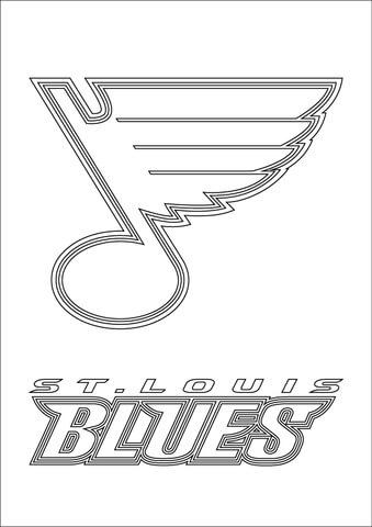 Blues with White Line Logo - St. Louis Blues logo coloring page | Free Printable Coloring Pages