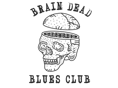 Blues with White Line Logo - Brain Dead Blues Dribbble