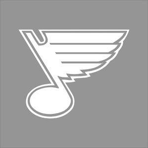 Blues with White Line Logo - St Louis Blues NHL Team Logo 1Color Vinyl Decal Sticker Car Window