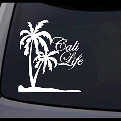 Cali Life Logo - Amazon.com: 2 Pack California Cali Life Palm Trees Cali Beach ...