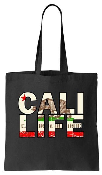 Cali Life Logo - Cali Life Logo Flag Tote Bag | TeeShirtPalace