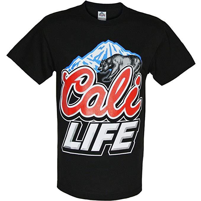 Cali Life Logo - Amazon.com: ShirtBANC Cali Life Mountain Bear Mens Black Tank Top ...