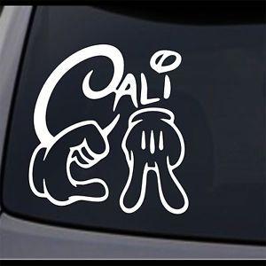 Cali Life Logo - 5 Pack California Cali Life Mickey Gloves Hands Permanent Vinyl ...