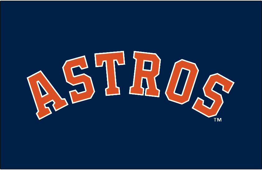 Orange and Blue Baseball Logo - Houston Astros Wordmark Logo League (AL)
