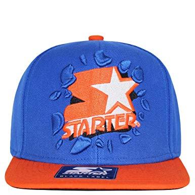 Orange and Blue Baseball Logo - Starter Royal Blue / Orange Explode Kids Starter Snapback Baseball
