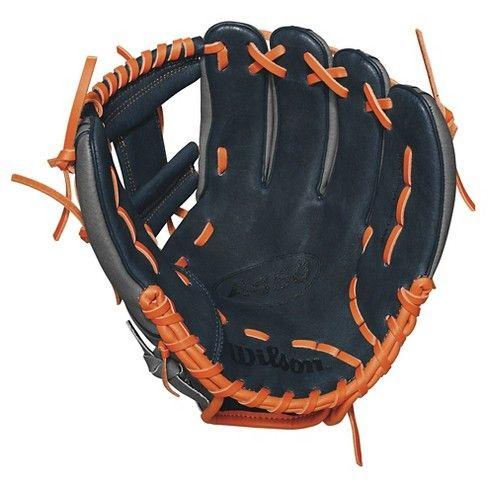 Orange and Blue Baseball Logo - Wilson A450 11.5 Baseball Glove Blue Orange