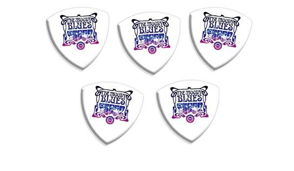 Blues with White Line Logo - Moody Blues 5 X Bass Guitar Picks Band Logo Plectrums: Amazon.co.uk ...