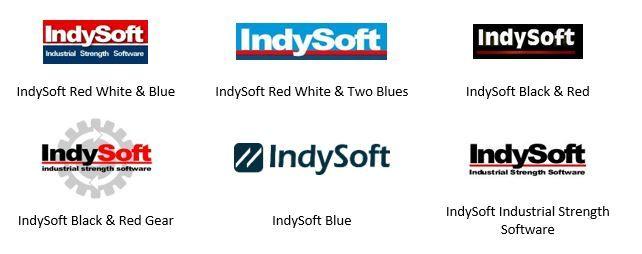 Blues with White Line Logo - IndySoft Logosrs