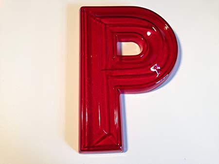 Big Red P Logo - Big Red Retro Marquee Letters-P: Amazon.co.uk: Kitchen & Home