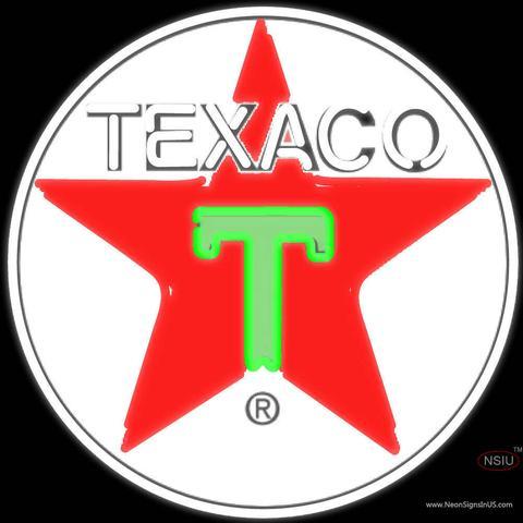 Texaco Logo - Texaco Logo Gasoline Neon Sign – NeonSigns USA INC
