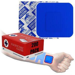 Square Blue Lion Logo - 200 Pack Square 3.8cm Blue Lion Kitchen Catering Detectable Injury ...