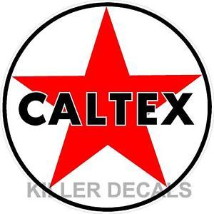 Texaco Logo - CALTEX TEXACO GASOLINE GAS OIL LUBSTER TANK DECAL