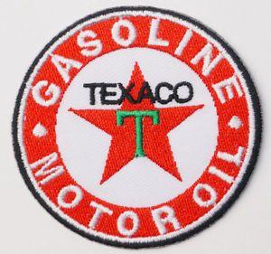 Texaco Logo - Texaco Motor Oil round logo - embroidered cloth patch. D030206