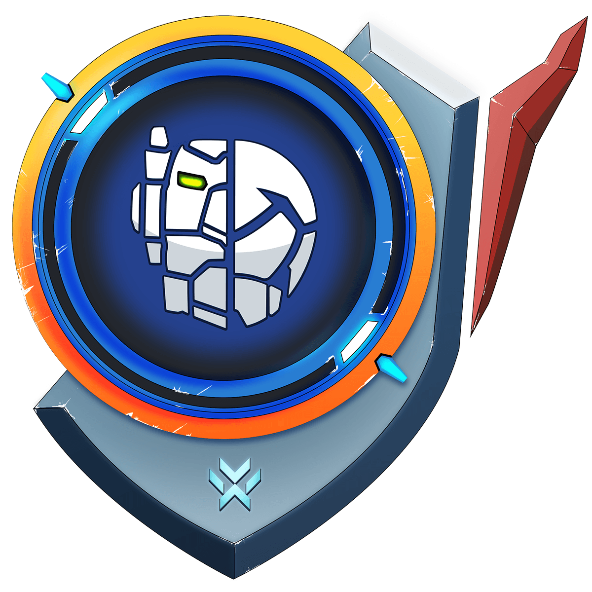 Square Blue Lion Logo - Voltron Legendary Defender