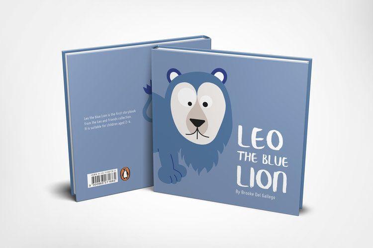 Square Blue Lion Logo - Leo The Blue Lion - Children's Storybook — BMDG Graphic Design
