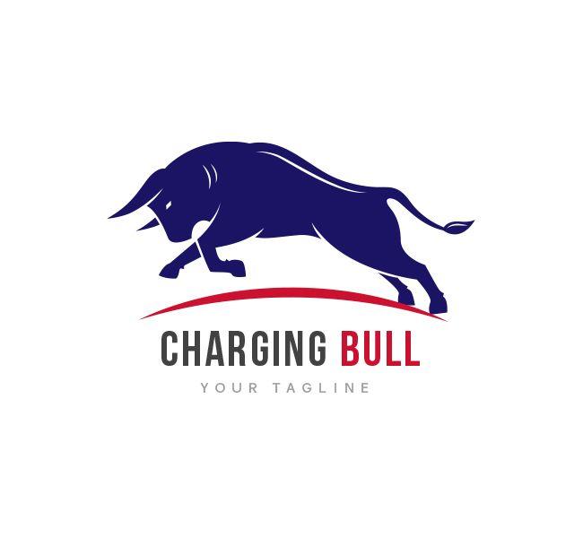 Purple Bull Logo - Charging Bull Logo & Business Card Template - The Design Love