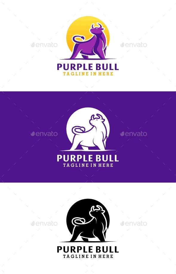 Purple Bull Logo - Purple Bull by luckydraw | GraphicRiver