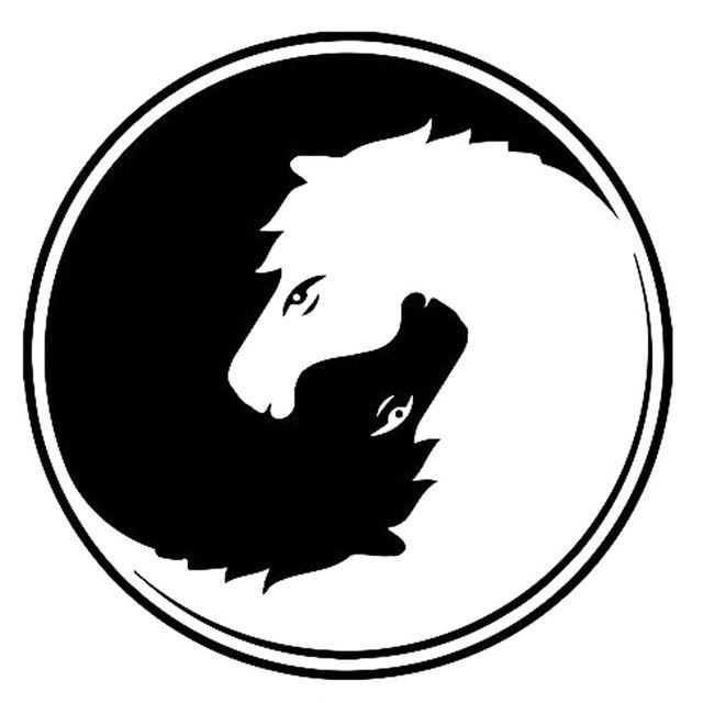 Horse Yin and Yang Logo - 15cm*15cm Yin Yang Animal Horse Fashion Vinyl Car Sticker Motorcycle ...