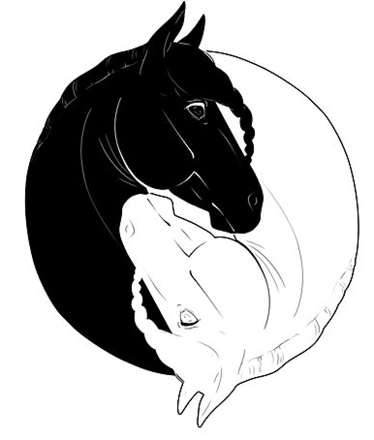 Horse Yin and Yang Logo - Yin-Yang: A taijitu composed of equine design elements | Yin-Yang ...