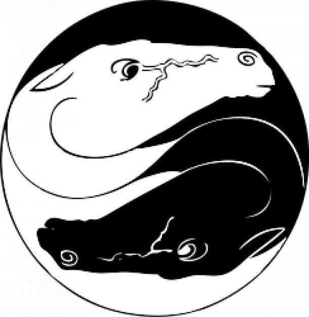 Horse Yin and Yang Logo - Yin yang horses Vector | Free Download