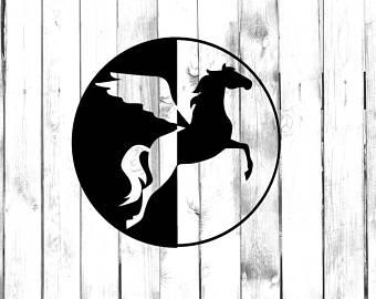 Horse Yin and Yang Logo - Yin yang horses | Etsy