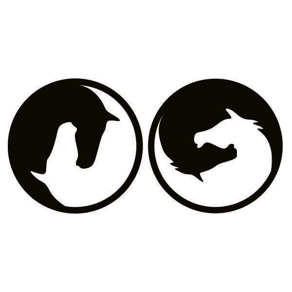 Horse Yin and Yang Logo - Yin Yang Horse Cuttable Design