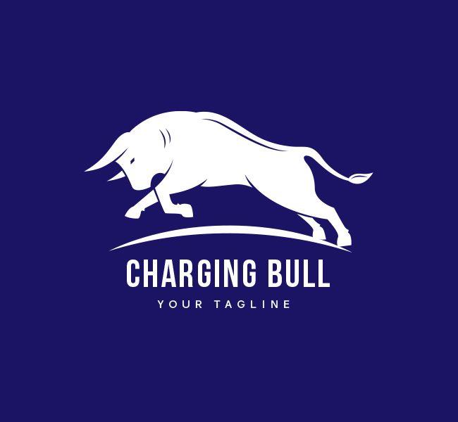 Purple Bull Logo - Charging Bull Logo & Business Card Template - The Design Love