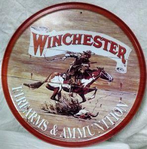 Winchester Logo - Winchester Logo Metal Tin Sign Cowboy Horse Firearms Guns Western
