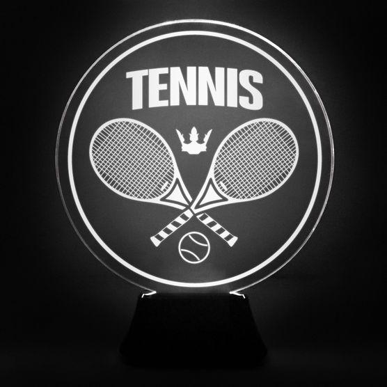 Crossed Racquets Logo - Tennis Acrylic LED Lamp Crossed Racquets | ChalkTalkSPORTS