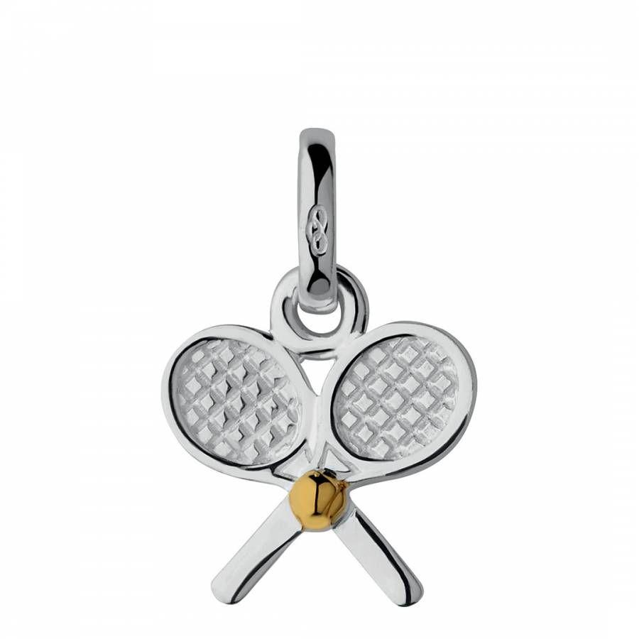 Crossed Racquets Logo - Sterling Silver Wimbledon Mini Crossed Rackets Charm