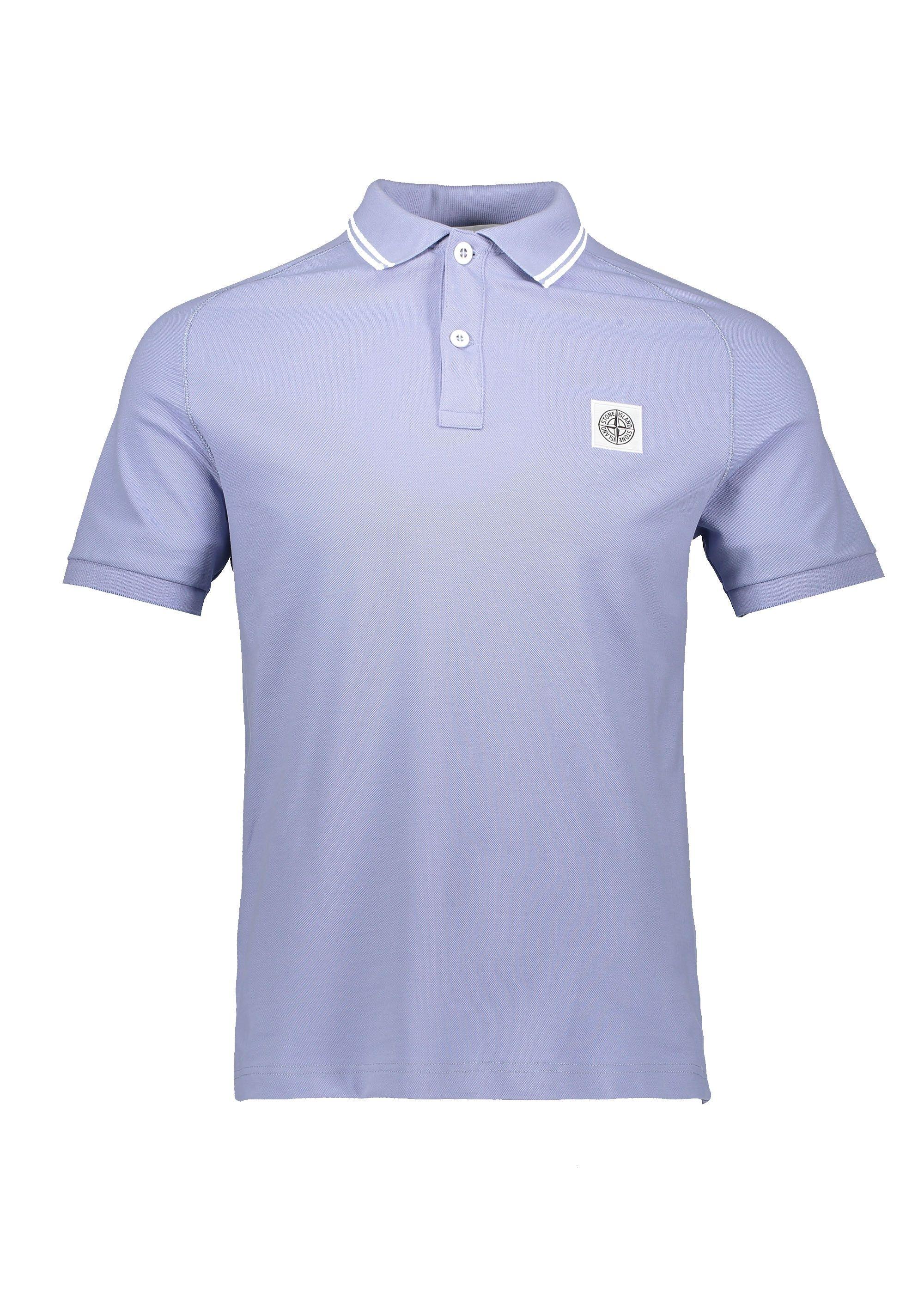 Lavender Polo Logo - Stone Island SS Patch Logo Polo Shirts from Triads UK